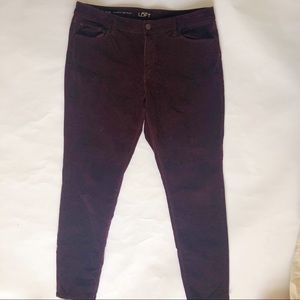 LOFT CURVY SKINNY CORDUROYS